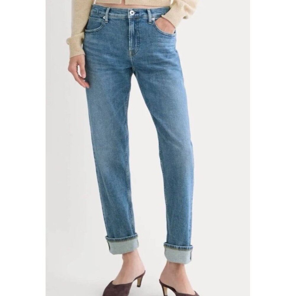Everlane Womens 29x27” Selvedge Denim Blue Jeans Organic Cotton, Straight Leg - Picture 3 of 12